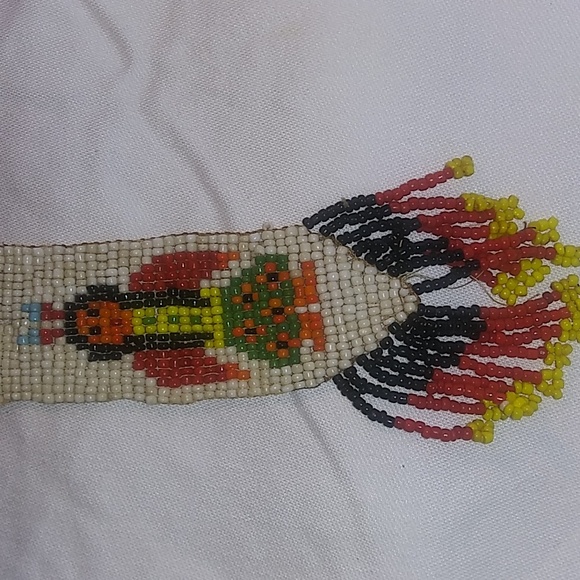 Indian beaded multi colored necklace - Picture 3 of 5